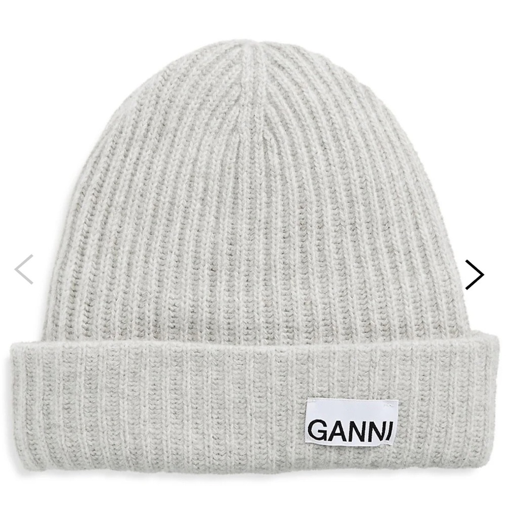 Ganni Wool-Blend Beanie